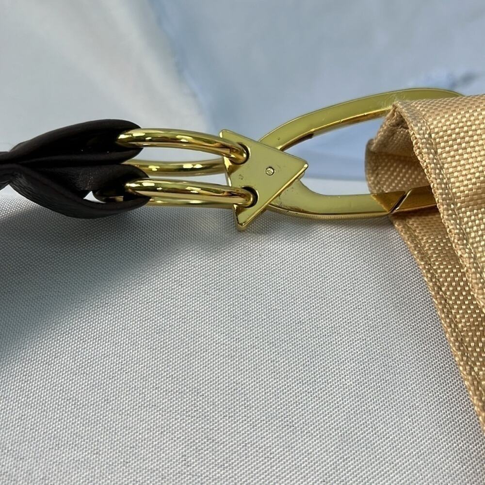 Braciano soft shoulder bag with gold hardware and brown leather purse strap - Picture 5 of 9